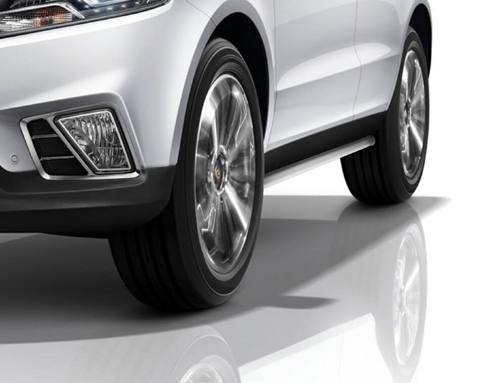 Защита порогов d57 Rival для Geely Emgrand X7 I рестайлинг 2018-н.в., нерж. сталь, 2 шт., R.1905.005 с доставкой по всей России