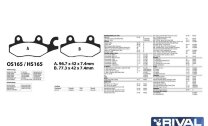 Тормозные колодки YAMAHA Raptor 700 (2013-2013) арт. OS165
