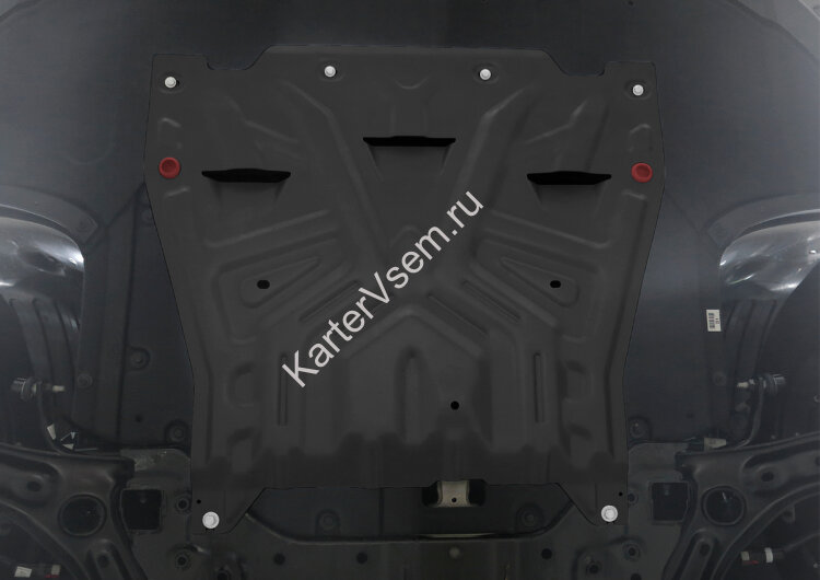 Защита картера и КПП АвтоБроня для Kia Optima IV 2016-2018, штампованная, сталь 1.5 мм, с крепежом, 111.02837.1