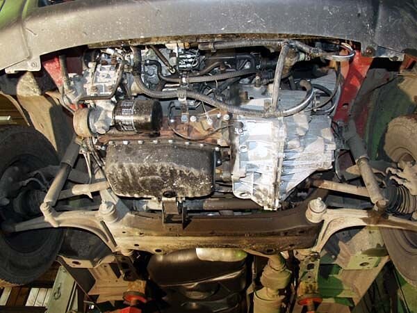 Защита картера и КПП Renault Master двигатель 2,5; 3,0  (2003-2010)  арт: 18.0875