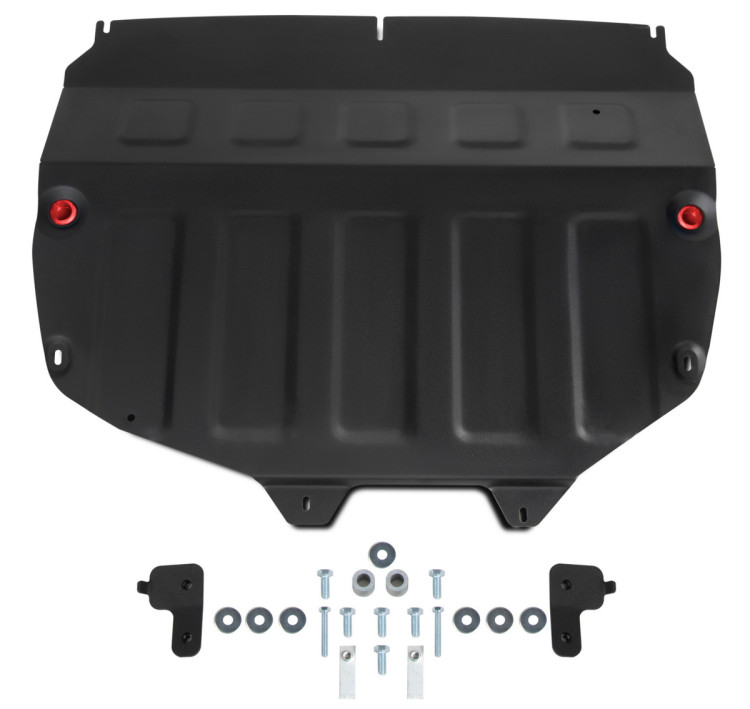 Защита картера и КПП АвтоБроня (увеличенная) для Chery Tiggo 8 Pro Max (V - 2.0) 2022-н.в., сталь 1.5 мм, с крепежом, штампованная, 111.00920.1