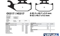 Тормозные колодки Stels 500H EFI, 700H EFI (2010-2015) арт. OS317