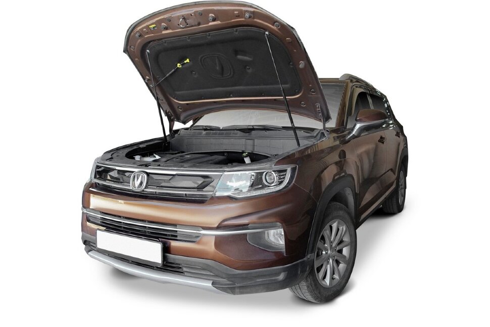 Газовые упоры капота Rival для Changan CS35 Plus 2018-н.в., 2 шт., A.ST.8903.1