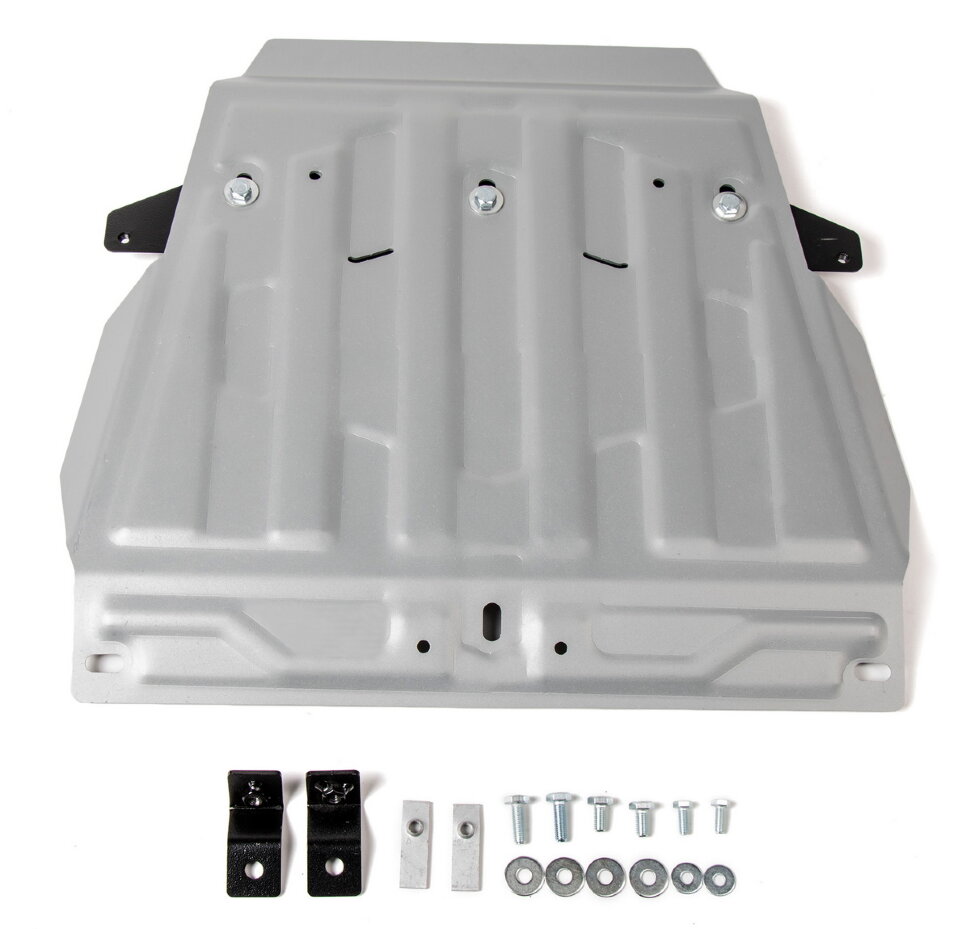 Защита картера Rival (часть 1) для Toyota Land Cruiser 200 2007-2012, штампованная, алюминий 4 мм, с крепежом, 333.5713.2