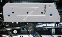 Защита топливного бака Rival для Toyota Land Cruiser 300 2021-н.в., алюминий 3.8 мм, с крепежом, штампованная, 333.9554.1