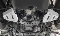 Защита передних рычагов Rival для Toyota Tacoma III (без KDSS) 2015-2019 2019-н.в., алюминий 6 мм, с крепежом, штампованная, 2 части, 2333.9546.1.6