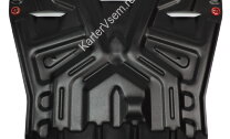 Защита картера и КПП АвтоБроня для Kia Optima IV рестайлинг АКПП 2018-2020, штампованная, сталь 1.5 мм, с крепежом, 111.02837.1