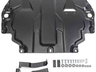 Защита картера и КПП АвтоБроня для Seat Cordoba II 2003-2009, штампованная, сталь 1.5 мм, с крепежом, 111.05107.1