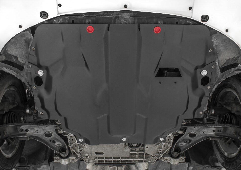 Защита картера и КПП АвтоБроня для Seat Cordoba II 2003-2009, штампованная, сталь 1.5 мм, с крепежом, 111.05107.1