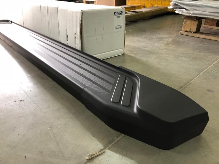 Пороги площадки (подножки) "Black" Rival для Ford Explorer V 2010-2019, 193 см, 2 шт., алюминий, F193ALB.1802.2