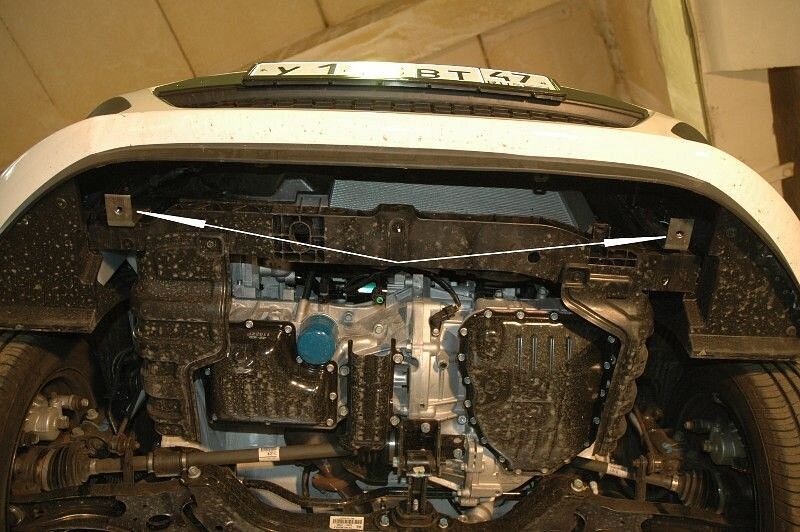 Защита картера и КПП Kia Picanto двигатель 1.0; 1.1  (2008-2011)  арт: 11.1781