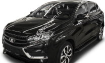 Пороги на автомобиль "Premium-Black" Rival для Lada Xray 2015-н.в., 173 см, 2 шт., алюминий, A173ALB.6002.1