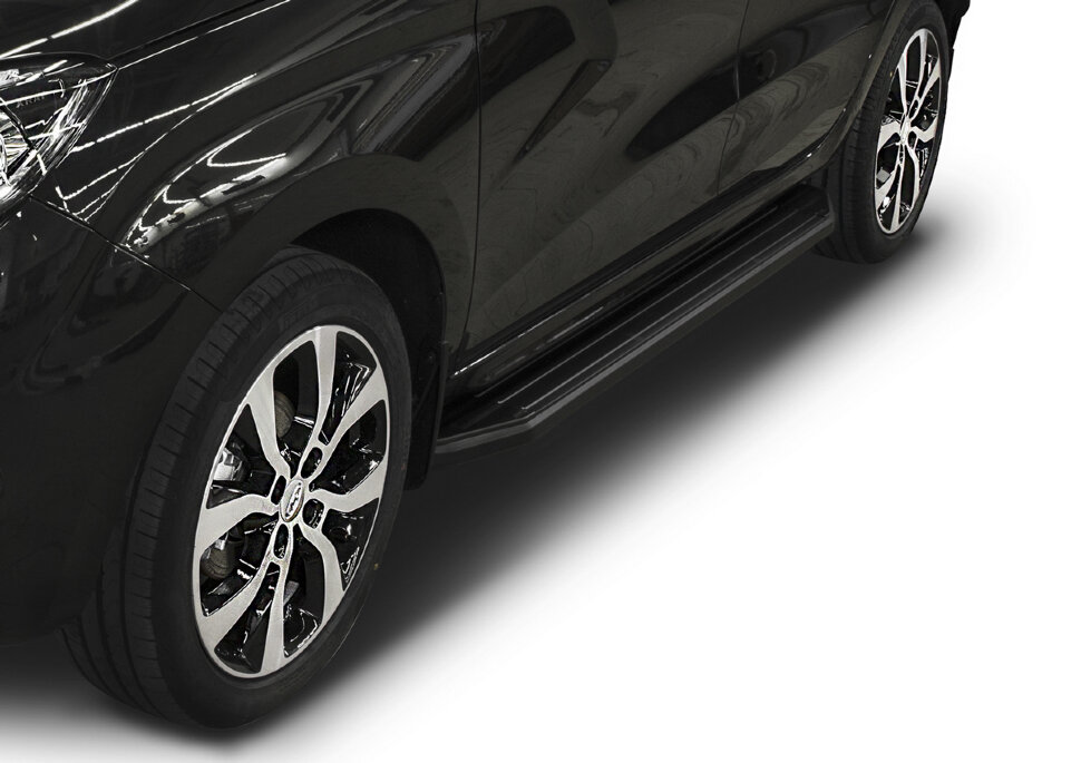 Пороги площадки (подножки) "Premium-Black" Rival для Lada Xray 2015-н.в., 173 см, 2 шт., алюминий, A173ALB.6002.1 с доставкой по всей России