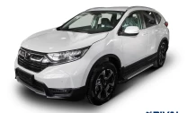 Пороги на автомобиль (подножки) "Bmw-Style круг" Rival для Honda CR-V V 2017-н.в., 173 см, 2 шт., алюминий, D173AL.2103.1