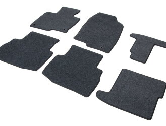 Коврики текстильные в салон автомобиля AutoFlex Standard для Mazda CX-9 II поколение 2016-н.в., графит, 6 частей, с крепежом, 4380301