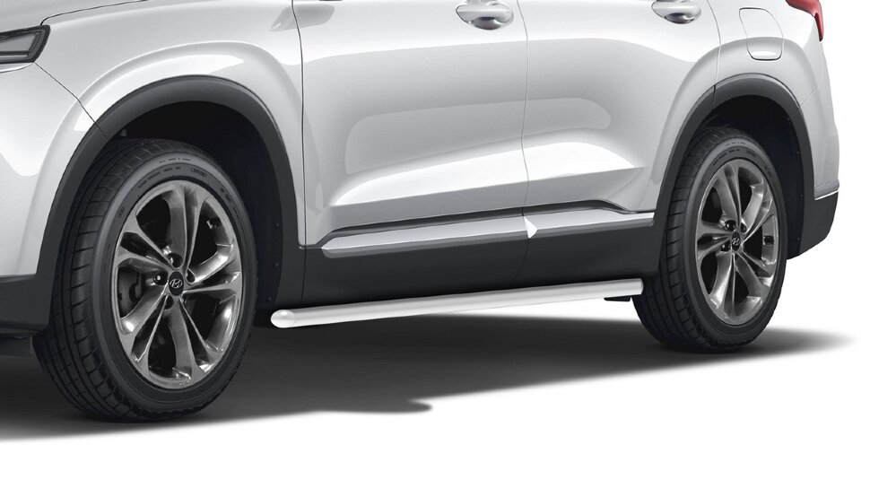 Защита порогов d57 Rival для Hyundai Santa Fe IV 2018-2021, нерж. сталь, 2 шт., R.2312.003 с доставкой по всей России