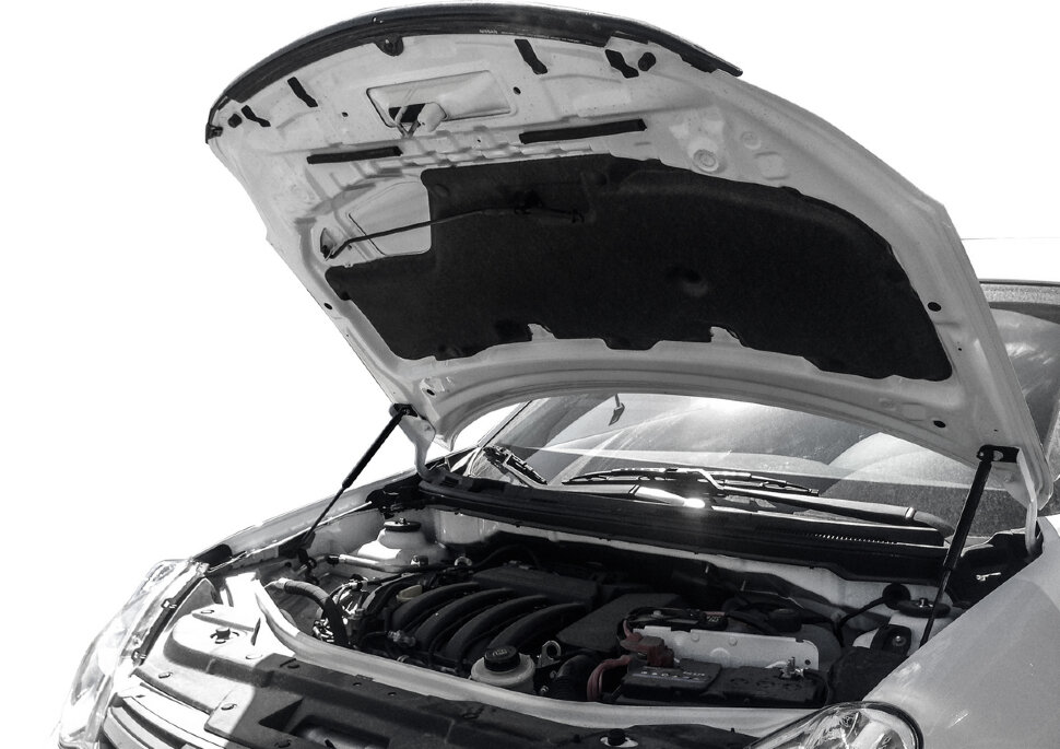 Газовые упоры капота АвтоУпор для Nissan Almera G15 2012-2018, 2 шт., UNIALM012