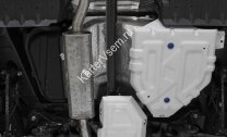 Защита топливного бака Rival для Kia Sportage IV 2016-2018, штампованная, алюминий 3 мм, с крепежом, 333.2381.1