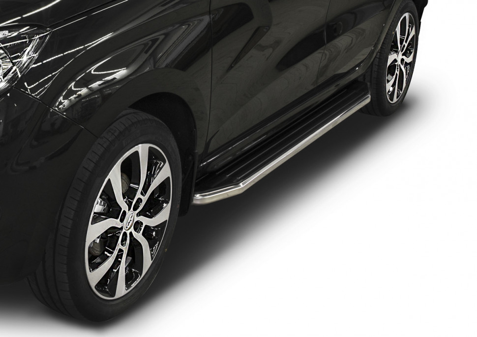 Пороги площадки (подножки) "Premium" Rival для Lada Xray 2015-н.в., 173 см, 2 шт., алюминий, A173ALP.6002.1 с доставкой по всей России