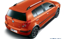 Пороги на автомобиль (подножки) "Premium" Rival для Geely MK Cross 2011-2016, 173 см, 2 шт., алюминий, A173ALP.1901.1