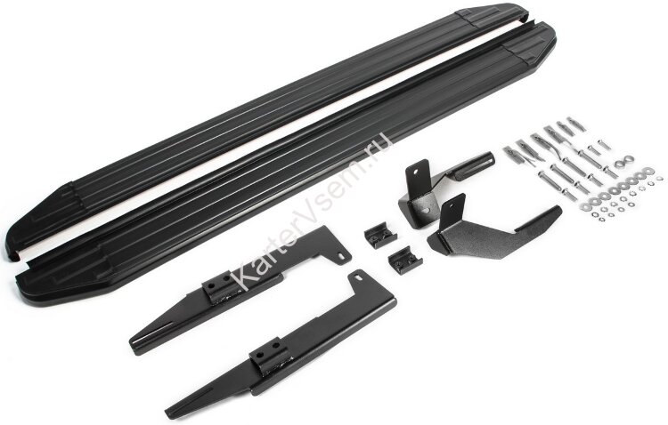 Пороги площадки (подножки) "Premium-Black" Rival для Suzuki Vitara IV 2015-2018, 160 см, 2 шт., алюминий, A160ALB.5503.1 высокого качества
