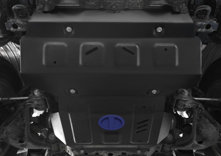 Защита радиатора и картера Rival (часть 1) для Toyota Fortuner II 4WD 2017-2020 2020-н.в., сталь 1.8 мм, без крепежа, штампованная, 1.9501.1