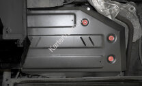Защита топливного бака АвтоБроня для Lada Largus 2012-2021 2021-н.в., штампованная, сталь 1.8 мм, с крепежом, 111.06031.1