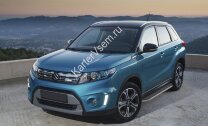 Пороги площадки (подножки) "Premium" Rival для Suzuki Vitara IV 2015-2018, 160 см, 2 шт., алюминий, A160ALP.5503.1