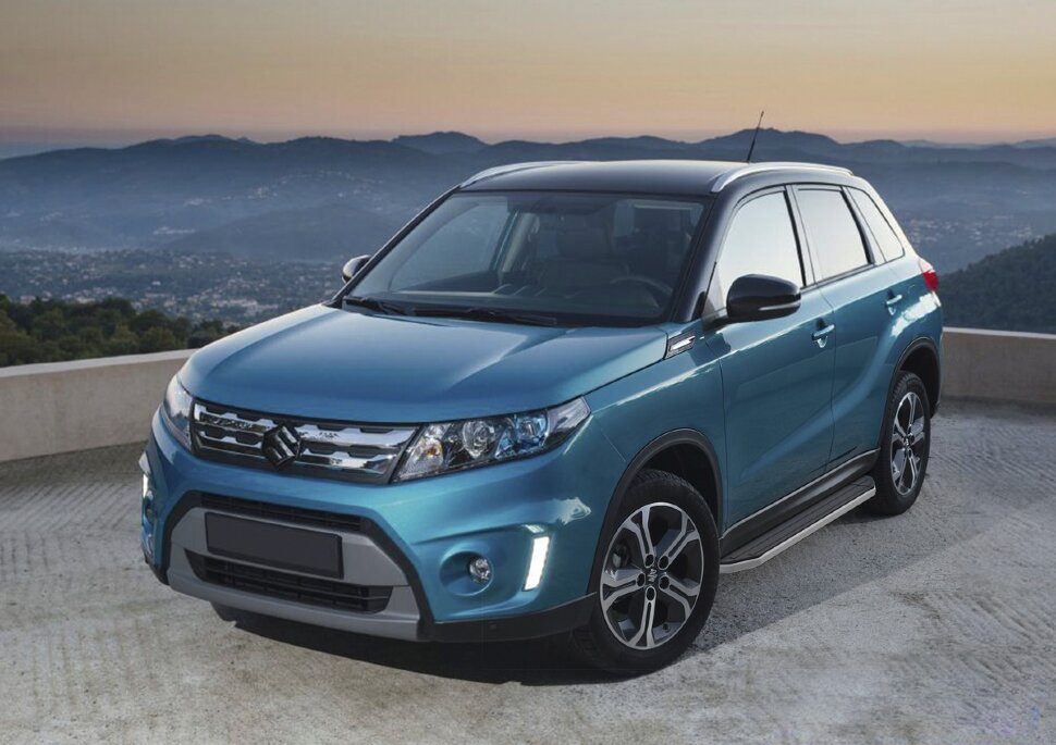 Пороги площадки (подножки) "Premium" Rival для Suzuki Vitara IV 2015-2018, 160 см, 2 шт., алюминий, A160ALP.5503.1 купить недорого