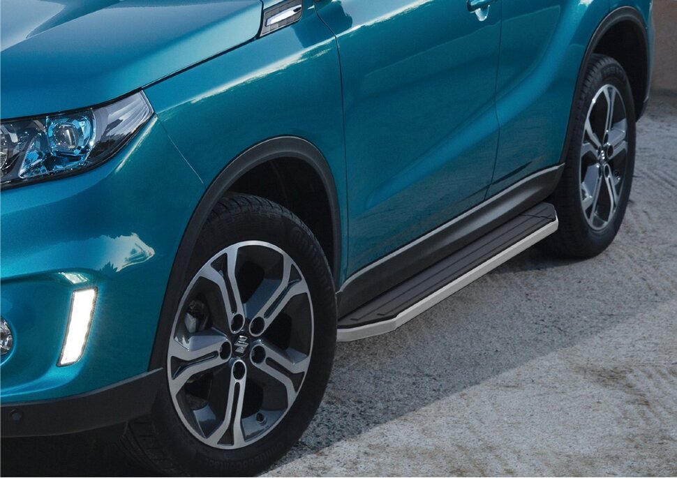 Пороги площадки (подножки) "Premium" Rival для Suzuki Vitara IV 2015-2018, 160 см, 2 шт., алюминий, A160ALP.5503.1 с доставкой по всей России