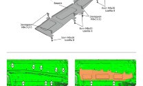 Защита топливных трубок Rival для Chery Tiggo 8 2020-н.в., алюминий 3 мм, с крепежом, штампованная, 333.0929.1
