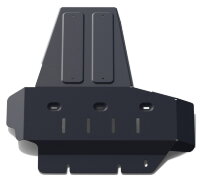 Защита картера и КПП Rival для Jeep Wrangler JK 2/4-дв. 2007-2018, сталь 3 мм, с крепежом, штампованная, 2111.2730.1.3