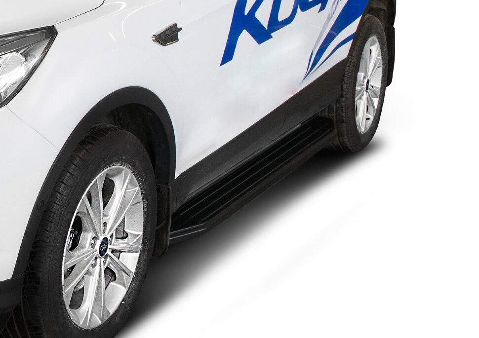 Пороги площадки (подножки) "Premium-Black" Rival для Ford Kuga II 2013-2017 2016-н.в., 180 см, 2 шт., алюминий, A180ALB.1804.2 в официальном интернет магазине