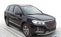 Пороги на автомобиль (подножки) "Premium" Rival для Haval H6 2014-2020, 173 см, 2 шт., алюминий, A173ALP.9402.1