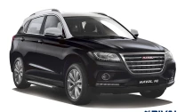 Пороги на автомобиль (подножки) "Bmw-Style круг" Rival для Haval H2 2014-2020, 173 см, 2 шт., алюминий, D173AL.9401.1