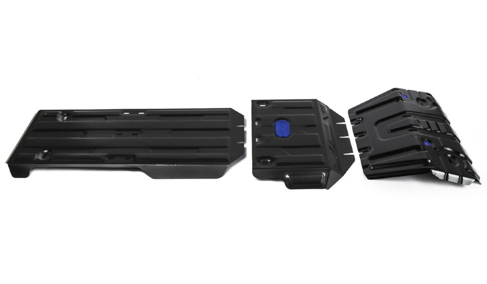 Защита радиатора, картера, КПП и РК Rival для Toyota Land Cruiser Prado 150 2009-2013, сталь 1.8 мм, 3 части, с крепежом, штампованная, K111.9516.1