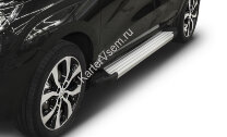 Пороги на автомобиль "Silver" Rival для Lada Xray 2015-н.в., 173 см, 2 шт., алюминий, F173AL.6002.1