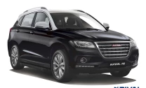 Пороги на автомобиль (подножки) "Black" Rival для Haval H2 2014-2020, 173 см, 2 шт., алюминий, F173ALB.9401.1
