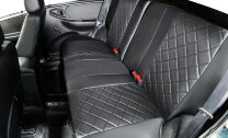 Авточехлы Rival Ромб (зад. спинка 40/60) для сидений Chevrolet Niva 2002-2013, эко-кожа, черные, SC.1004.2