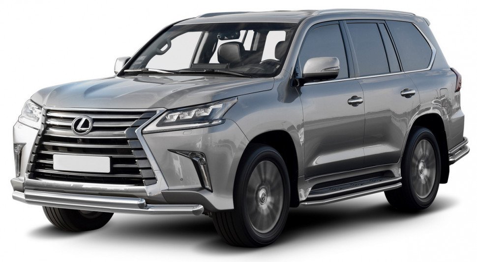 Защита штатных порогов d42 Rival для Lexus LX III рестайлинг 2015-н.в., нерж. сталь, 2 шт., R.3210.005 купить недорого
