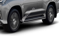 Защита штатных порогов d42 Rival для Lexus LX III рестайлинг 2015-н.в., нерж. сталь, 2 шт., R.3210.005 с доставкой по всей России