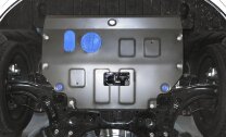 Защита картера и КПП Rival для Kia Picanto III (GT Line) 2017-н.в., сталь 1.8 мм, с крепежом, штампованная, 111.2840.1