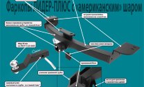 Фаркоп Toyota Land Cruiser  (ТСУ) арт. T123-E