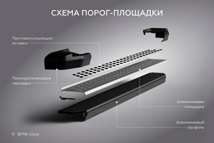 Пороги площадки GAC GS8 II (2021-н.в.) 2021-н.в. арт.D193AL.9203.1