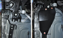 Защита трубок кондиционера АвтоБроня для Ford Explorer V 2010-2015, сталь 1.8 мм, с крепежом, 111.01835.1