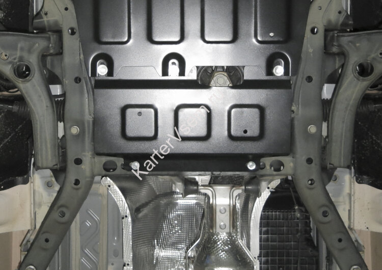 Защита электродвигателя рулевой рейки АвтоБроня для MAN TGE МКПП FWD (3.180) 2017-н.в., штампованная, сталь 1.8 мм, с крепежом, 111.05859.1