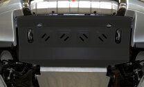 Защита радиатора АвтоБроня для Mitsubishi Pajero IV 2006-2020, штампованная, сталь 1.8 мм, с крепежом, 111.04012.1