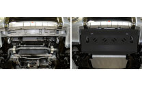 Защита радиатора АвтоБроня для Mitsubishi Pajero IV 2006-2020, штампованная, сталь 1.8 мм, с крепежом, 111.04012.1