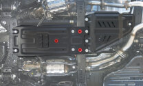 Защита КПП АвтоБроня для Toyota Land Cruiser 200 2007-2012 (устанавл-ся совместно с 111.05714.3), штампованная, сталь 1.8 мм, с крепежом, 111.09507.1
