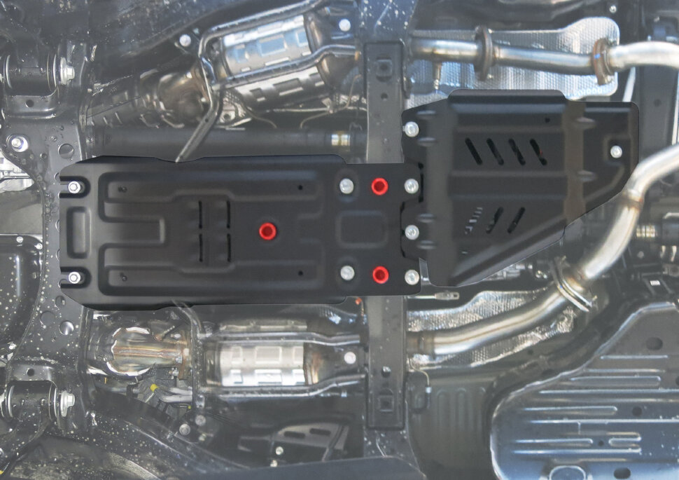 Защита КПП АвтоБроня для Toyota Land Cruiser 200 2007-2012 (устанавл-ся совместно с 111.05714.3), штампованная, сталь 1.8 мм, с крепежом, 111.09507.1